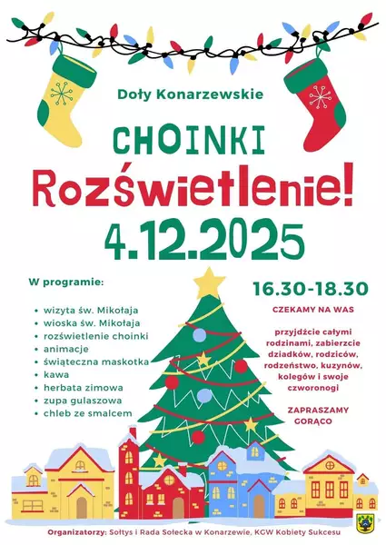 rozświetlenie choinki Konarzewo