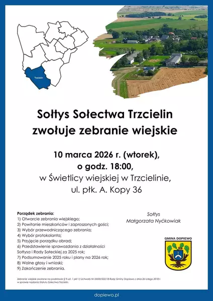 Zebranie wiejskie w Trzcielinie 10.03.2026 