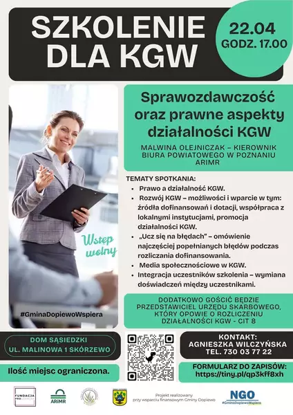Szkolenie dla KGW (poprawiony plakat)