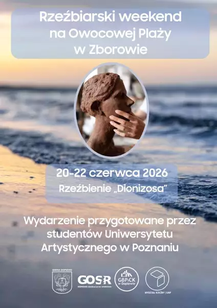 Plakat Rzeźbiarski weekend na Owocowej Plaży