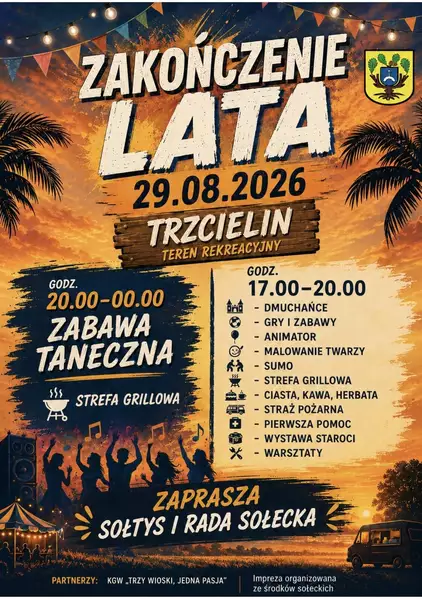 Zakończenie lata w Trzcielinie 29.08.2026 plakat