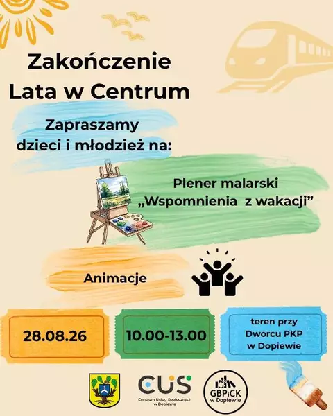 Zakończenie lata w centrum 28.08 plakat