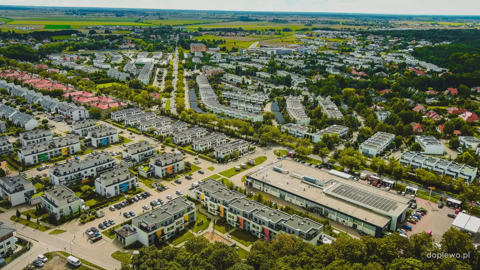 Dąbrówka z lotu ptaka