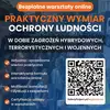 Plakat warsztatów "Praktyczny wymiar ochorny ludności" 