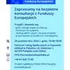 Konsultacje z Funduszy UE plakat