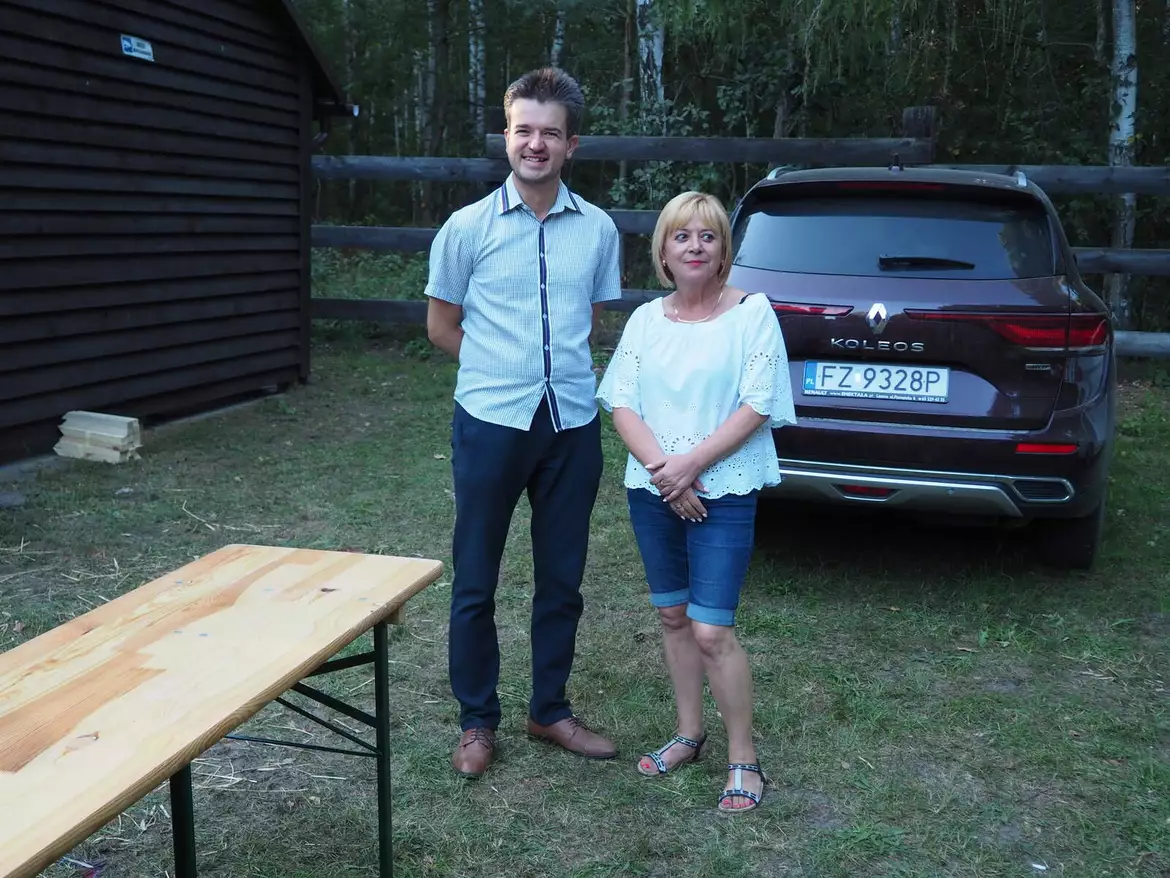 Zastępca Wójta Gminy Dopiewo - Paweł Jazy oraz Pani Sołtys Dopiewca - Mariola Nowak na Eko Pikniku w Dopiewcu