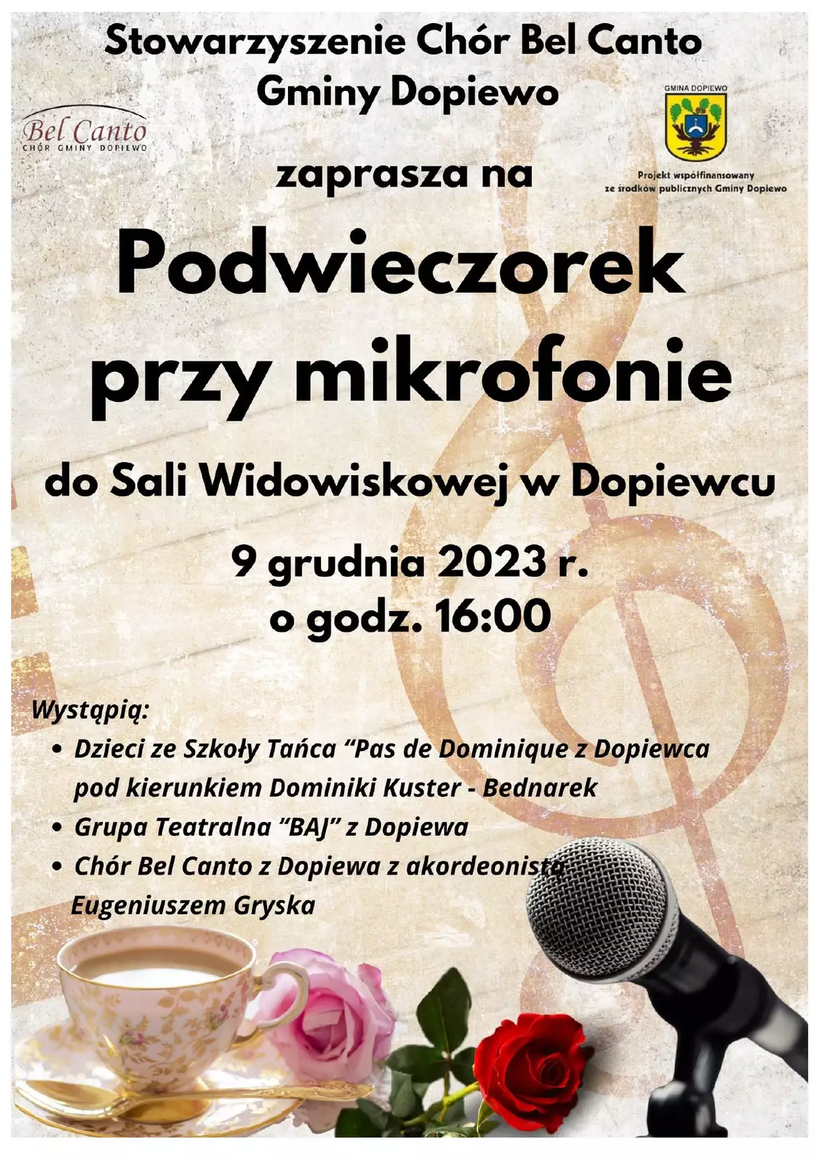 Plakat - Podwieczorek przy mikrofonie