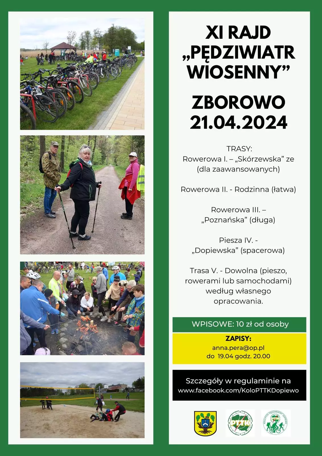 Plakat - XI Rajd "Pędziwiatr Wiosenny 2024"