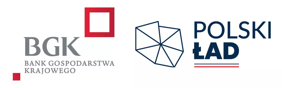 Logo Banku Gospodarstwa Krajowego oraz Polskiego Ładu
