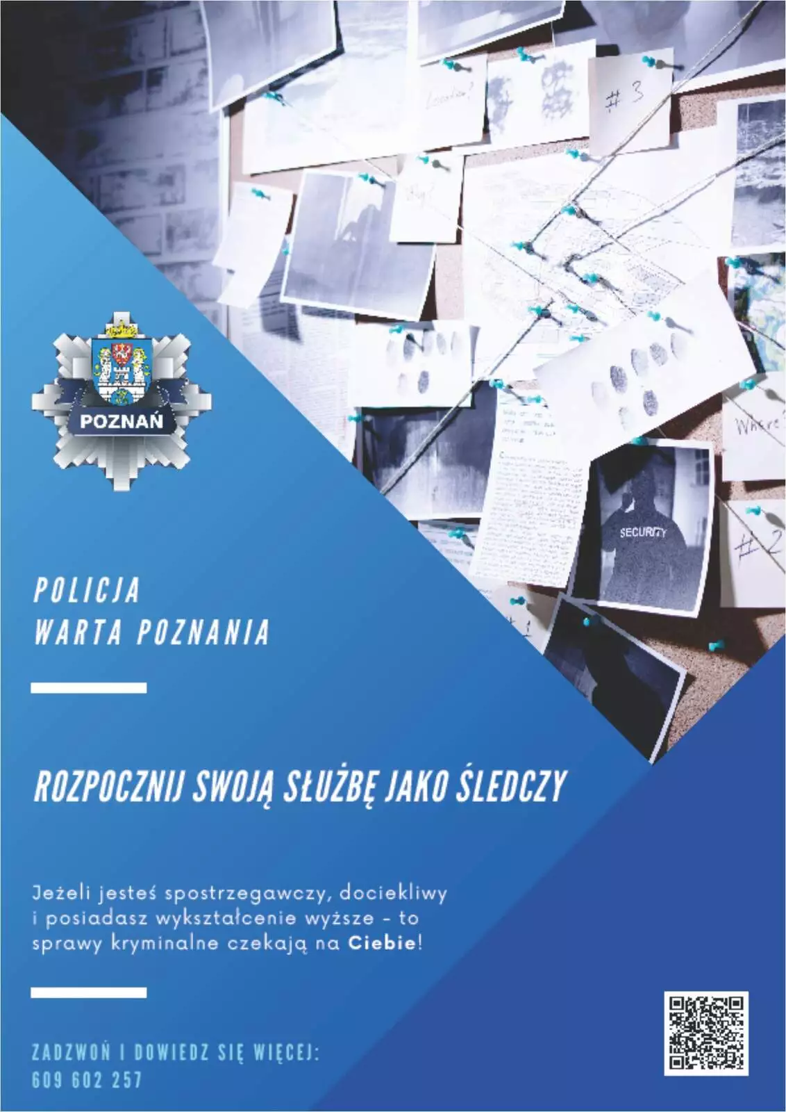 Ulotka z ogłoszeniem naboru do Policji Wielkopolskiej