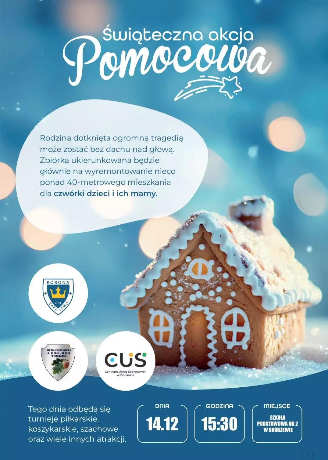 Plakat świątecznej akcji pomocowej