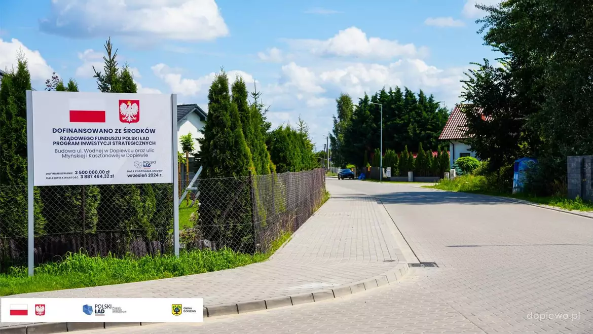 ul. Młyńska w Dopiewie po remoncie
