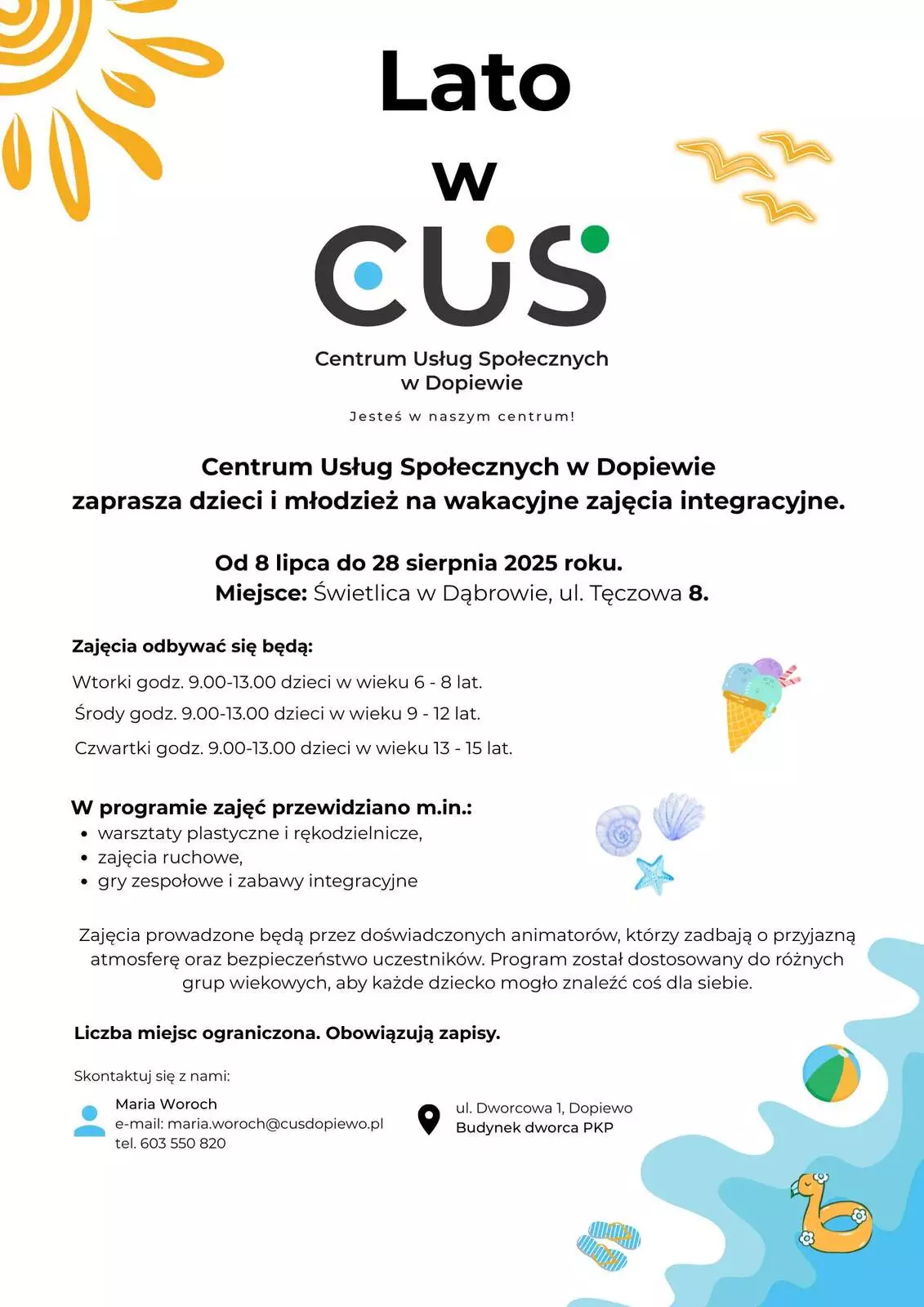 plakat cus wakacje 25