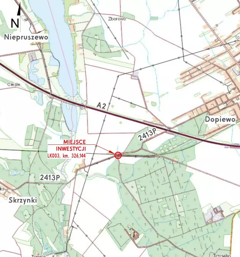 Przejazd kolejowy Podłoziny - Dopiewo