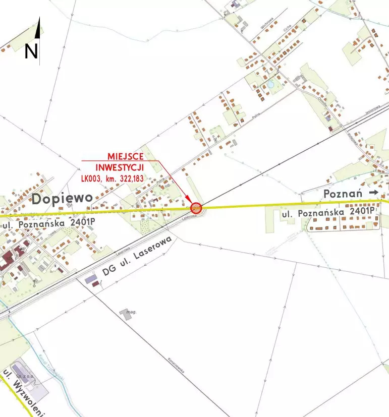Przejazd kolejowy Podłoziny - Dopiewo