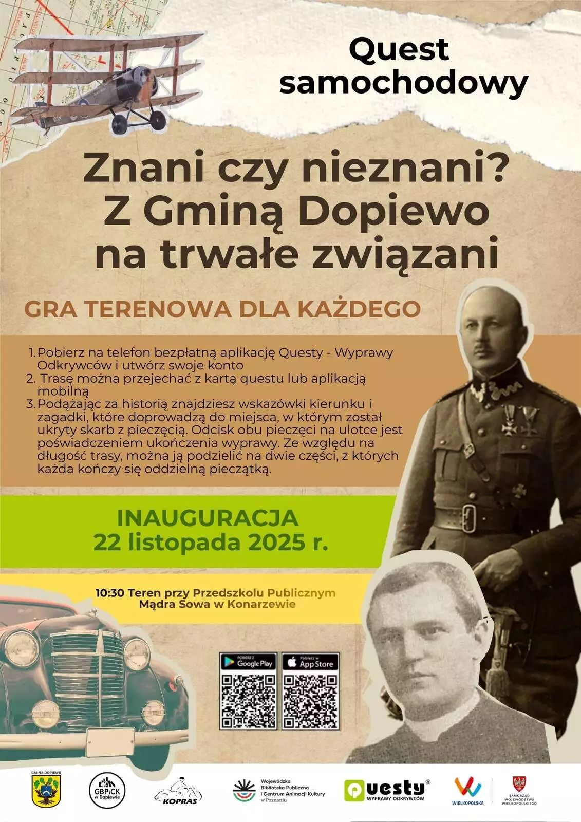 Plakat questu samochodowego