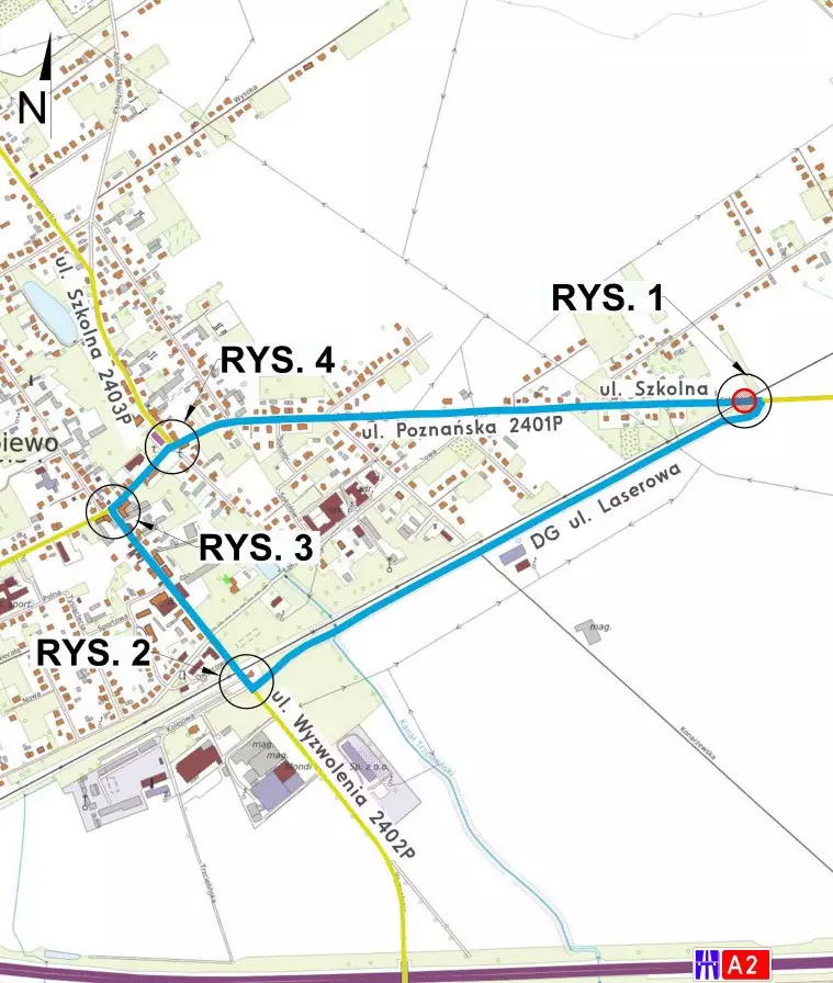 Przejazd kolejowy ul. Szkolna w Dopiewie