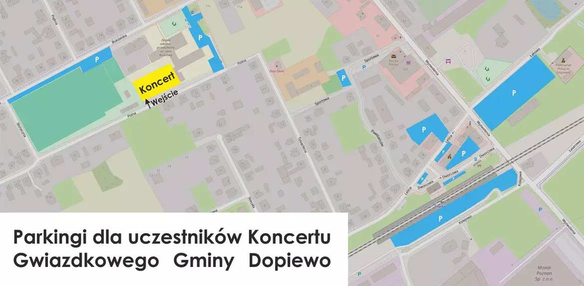 Mapa parkingów na Koncert Gwiazdkowy