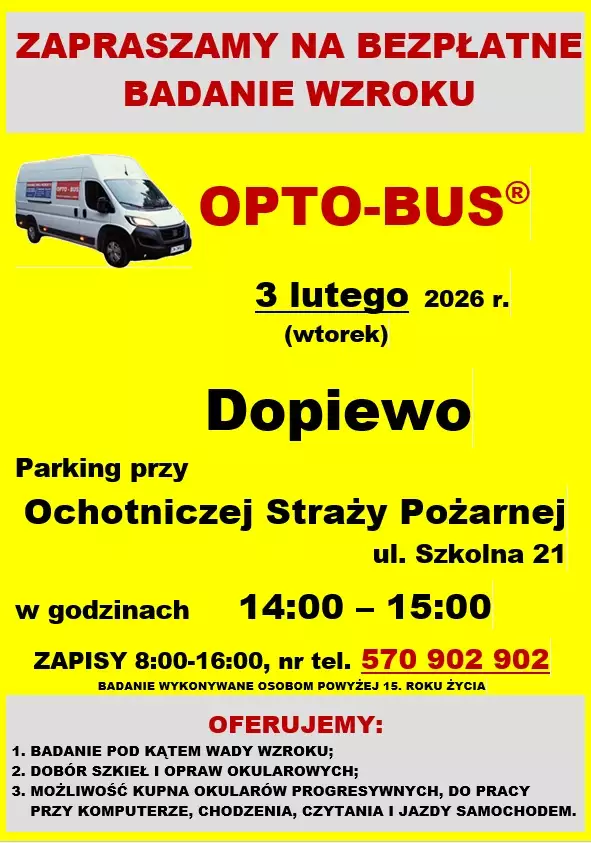 Bezpłatnr badanie wzroku w Dopiewie