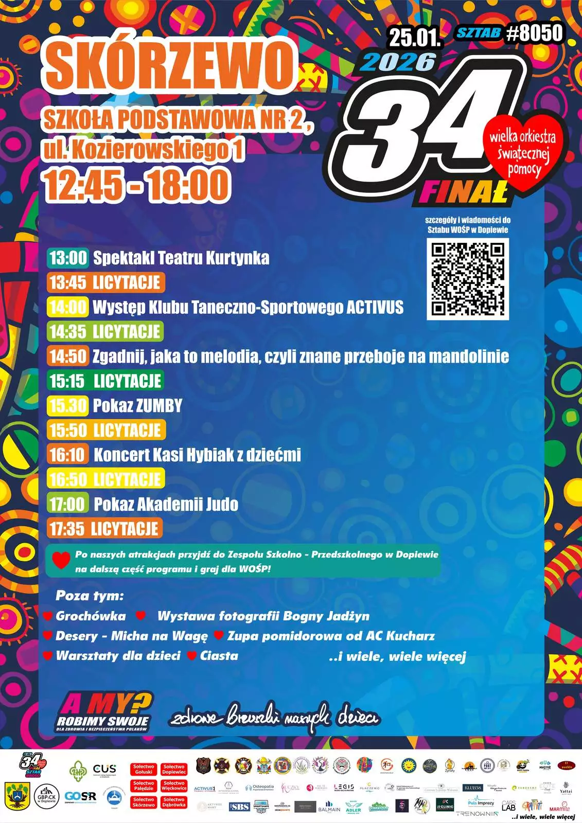 plakat WOŚP 2026 - skórzewo