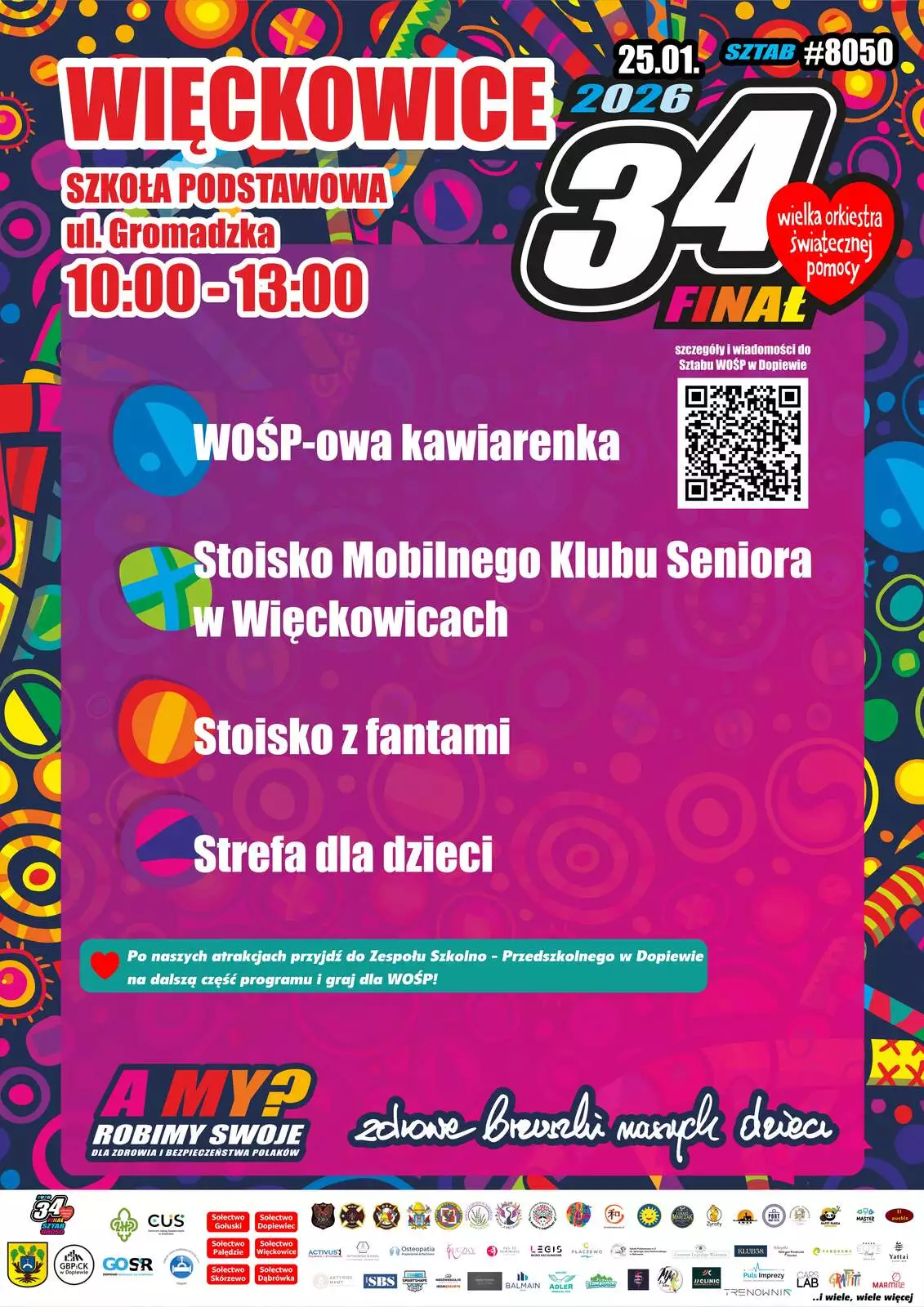 plakat WOŚP 2026 - więckowice