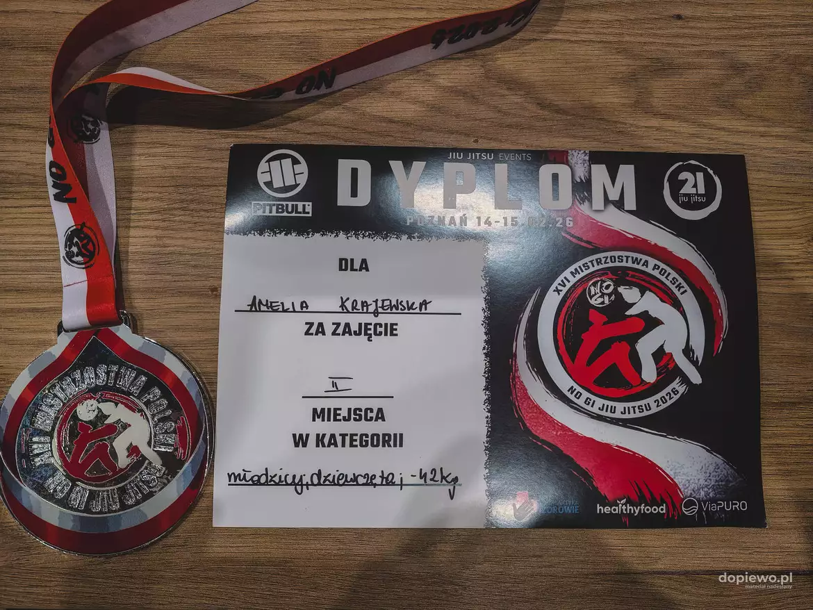 Amelia Krajewska wicemistrzynią Polski w No-Gi Jiu-Jitsu