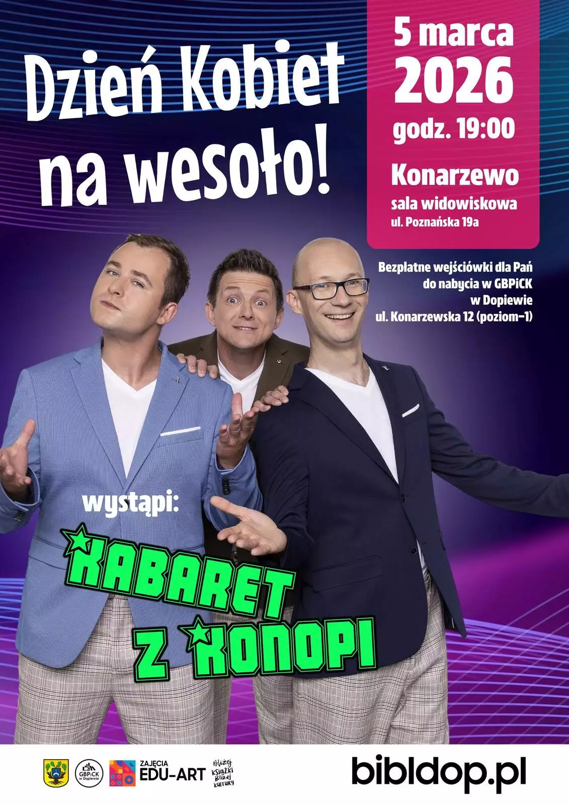 Plakat Dzień kobiet na wesoło