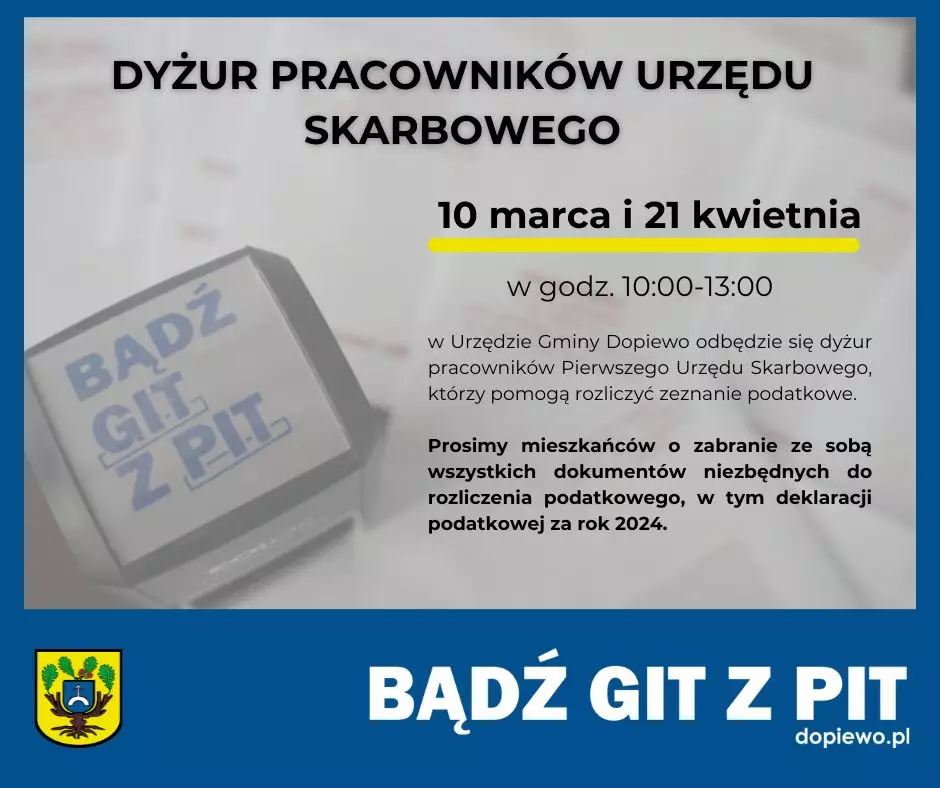 Dyżur pracowników Urzędu Skarbowego