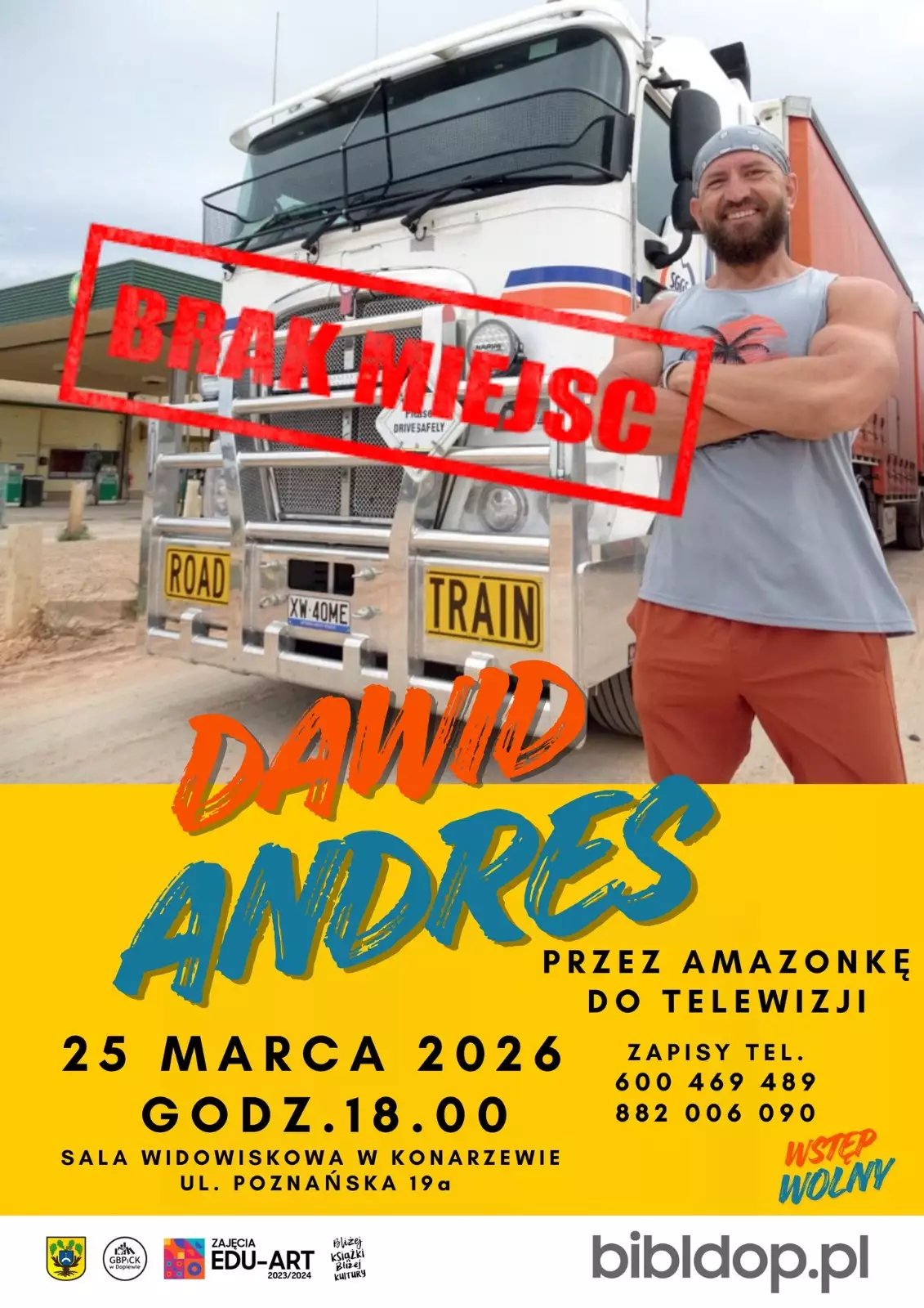 Dawid Anders plakat brak miejsc