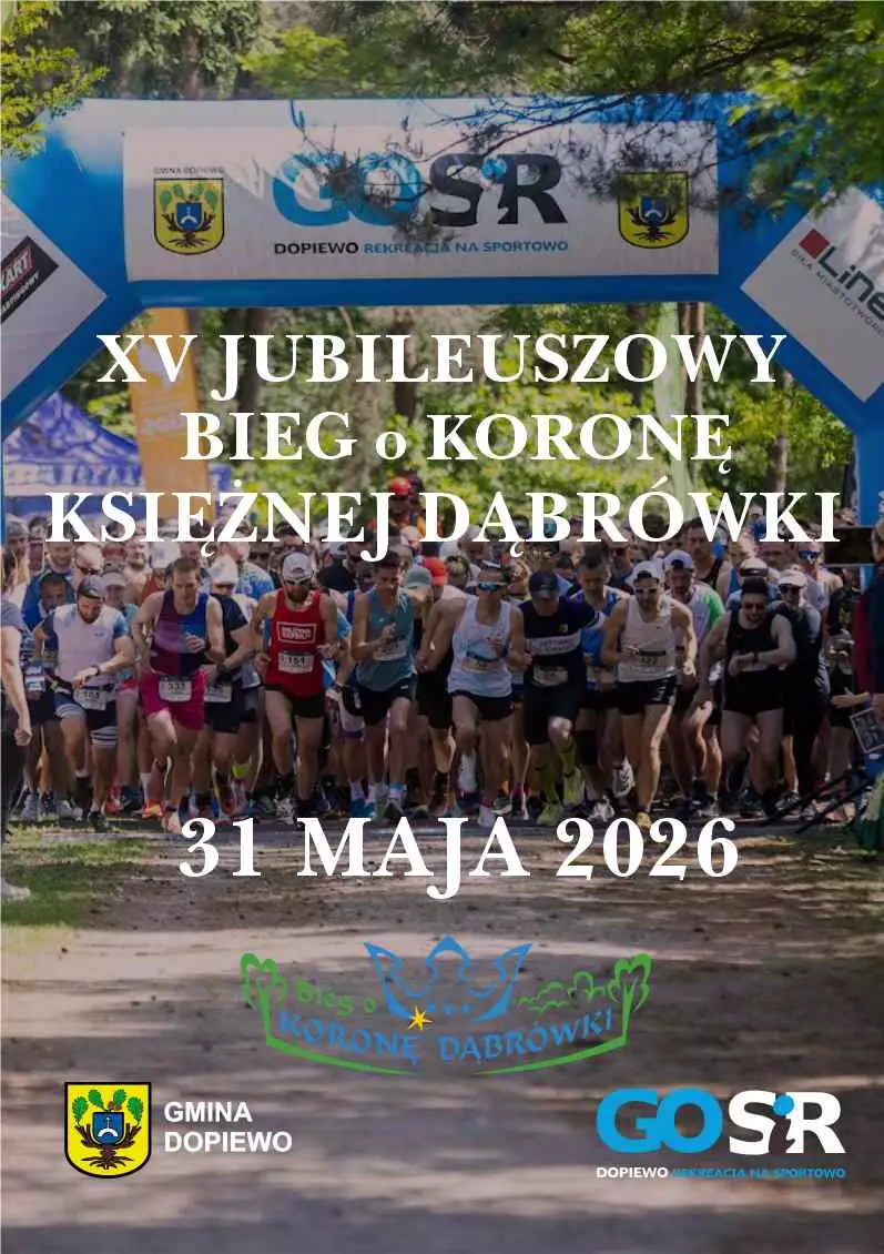 Plakat XV edycji Biegu o Koronę Księżnej Dabrówki