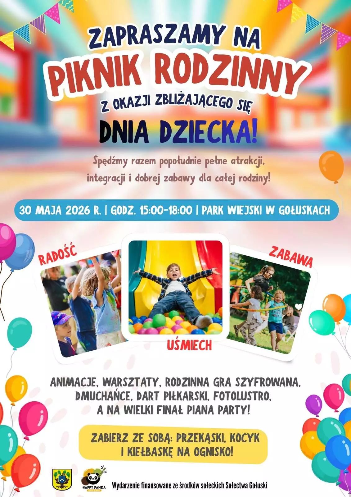 Piknik rodzinny z okazji dnia dziecka w Gołuskach