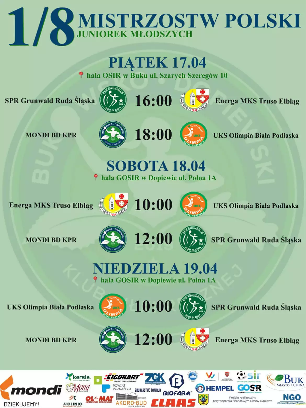 1/8 mistrzostw Polski juniorek młodszych