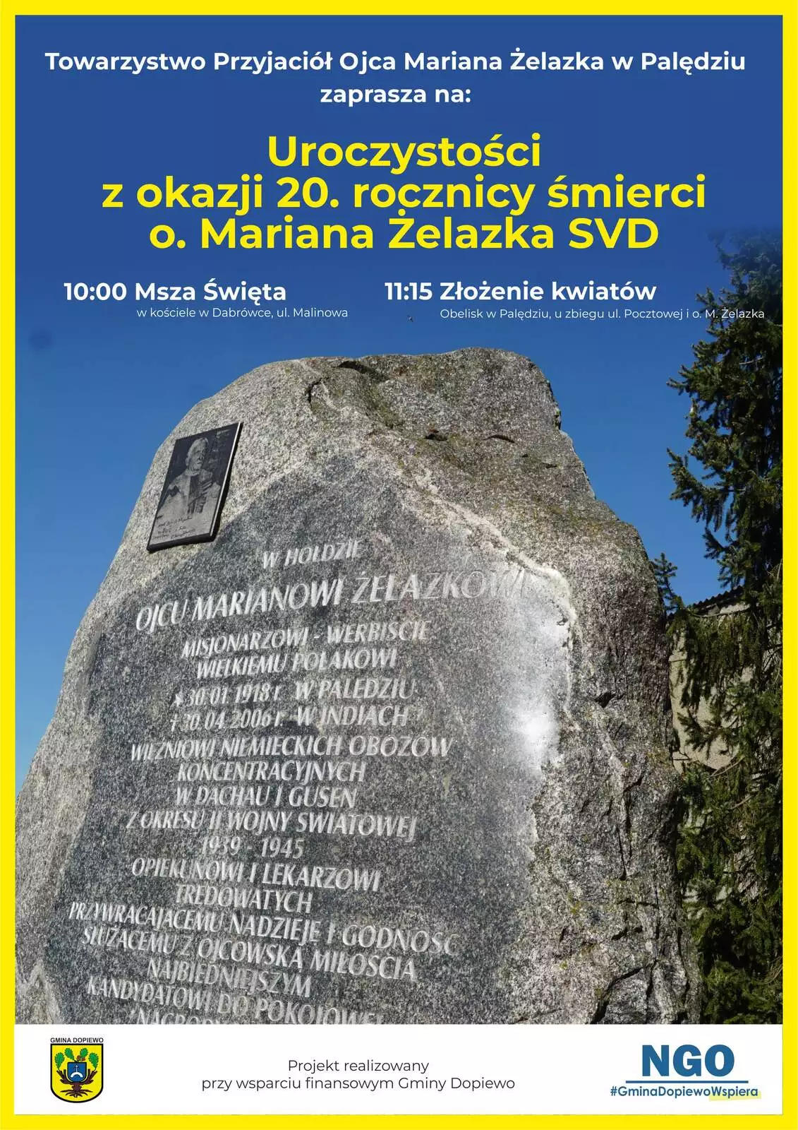 20. rocznica śmierci o. Mariana Żelazka (2026)