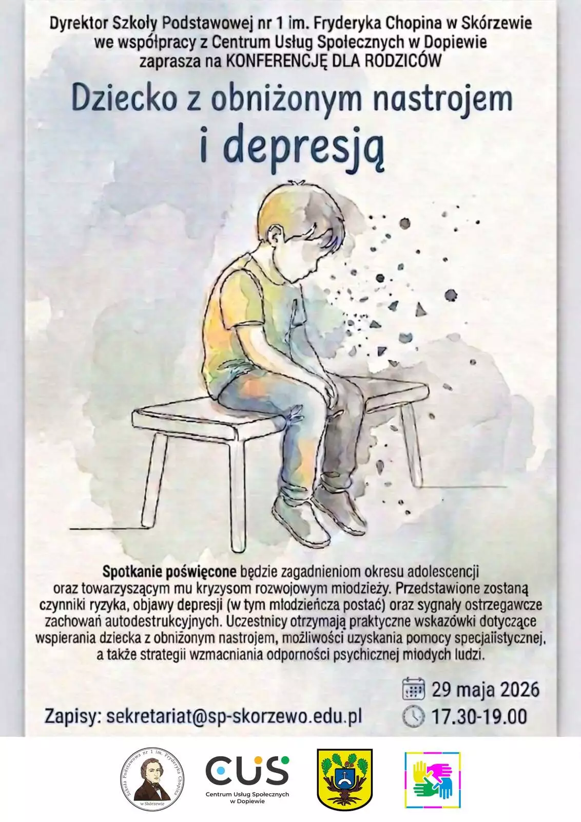 Dziecko z obniżonym nastrojem i depresją