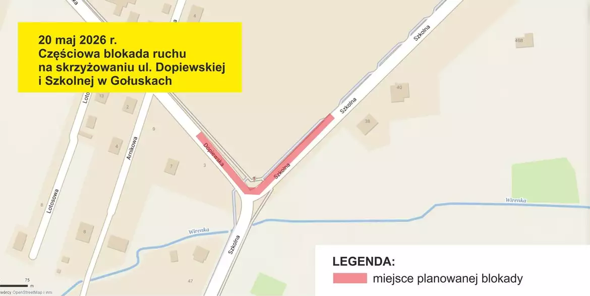 Częściowa blokada w Gołuskach