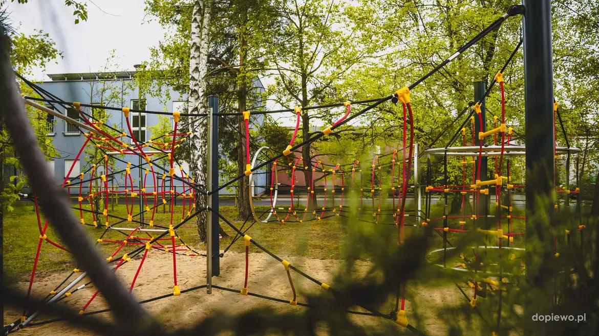 Mini park linowy w Skórzewie