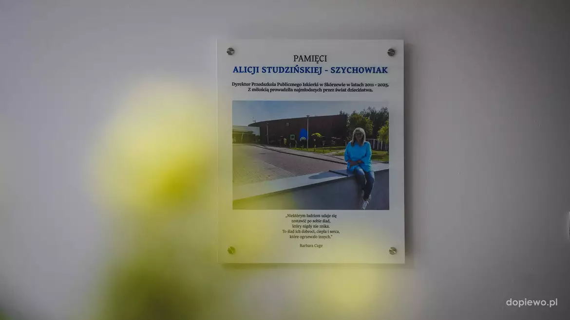 Tablica pamięci Alicji Studzińskiej-Szychowiak