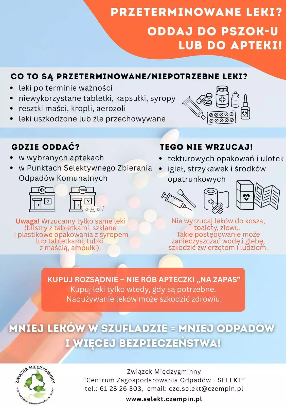 Przeterminowane leki plakat SELEKT