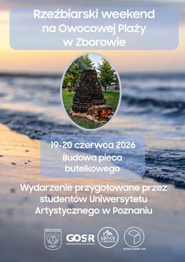 Plakat Rzeźbiarski weekend piec butelkowy