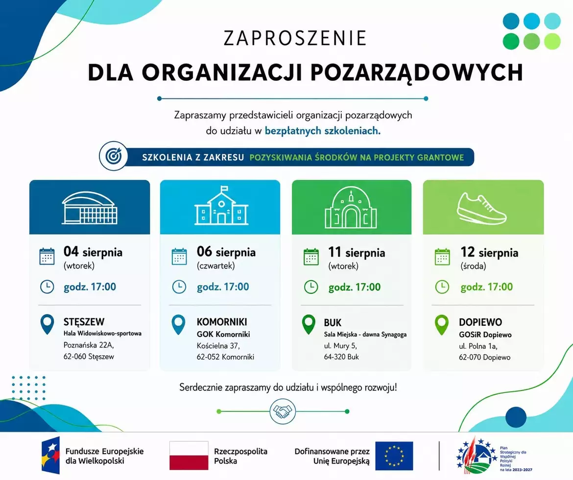 Szkolenie dla NGO - LGD Źródło 12.08.2026