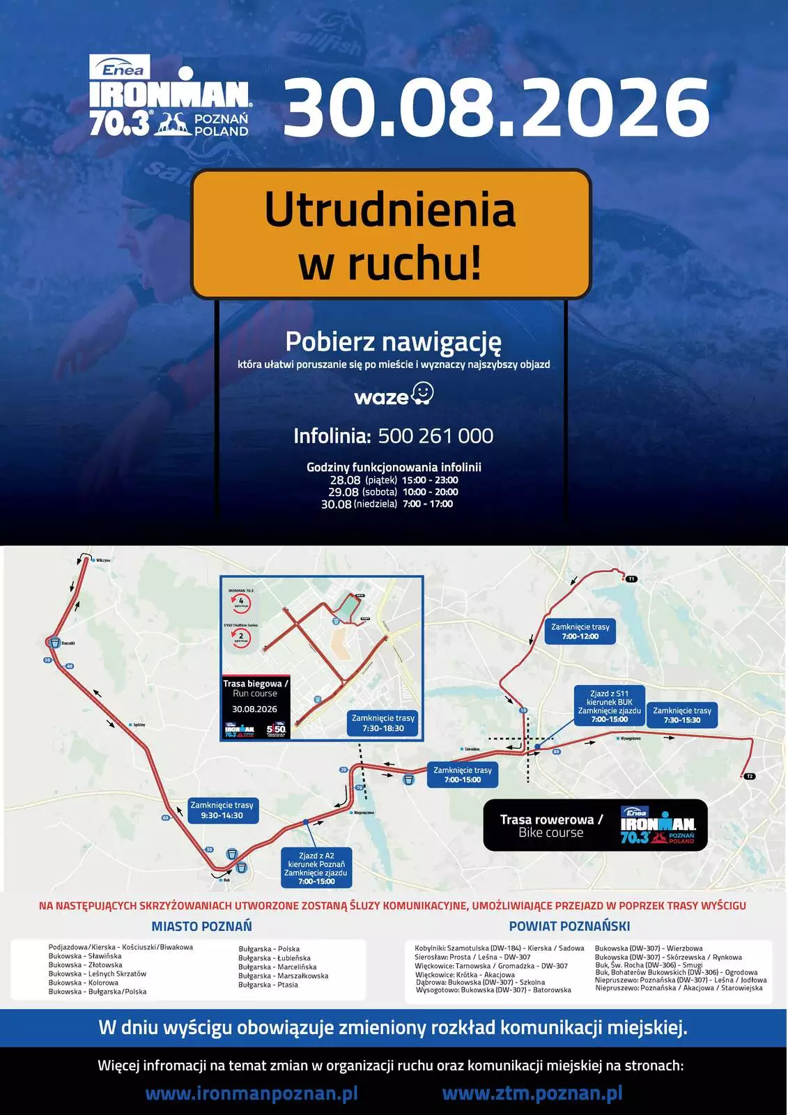 Ironman 2026, utrudnienia w ruchu