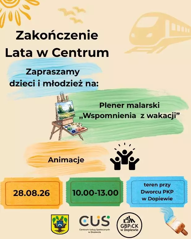 Zakończenie lata w centrum 28.08 plakat