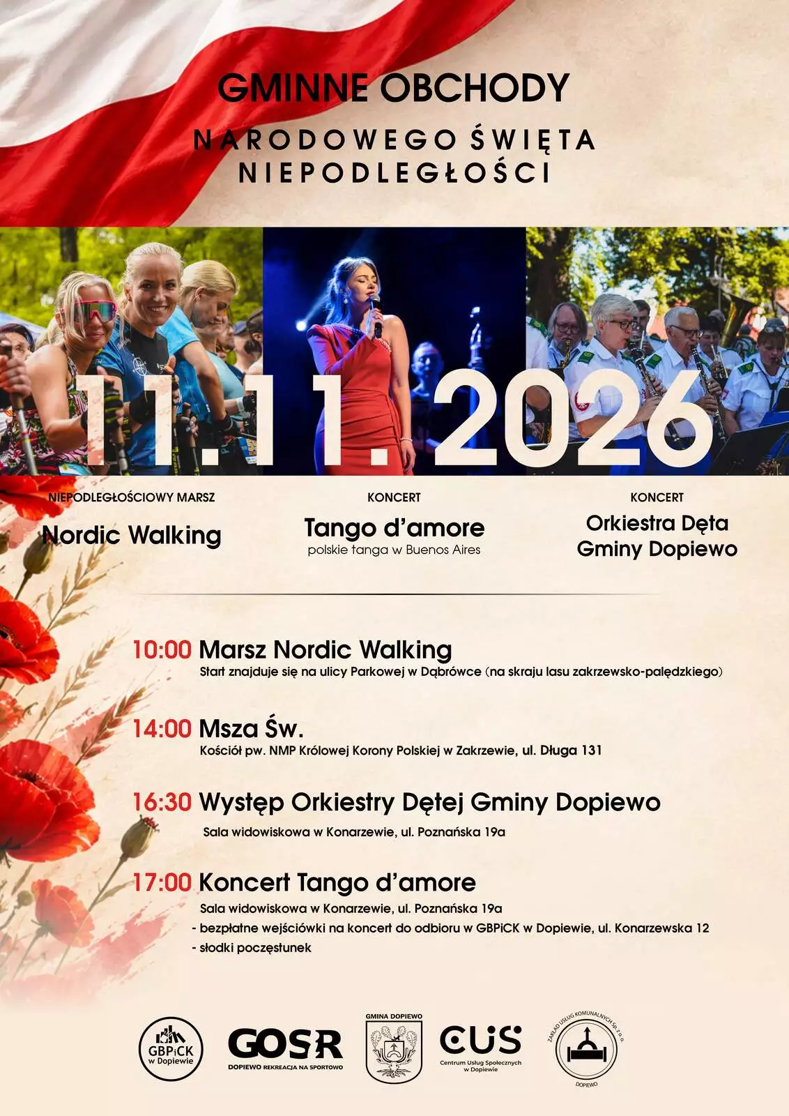 Gminne obchody 11 listopada plakat 2026
